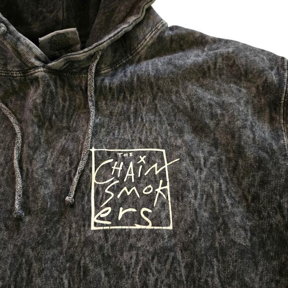 Chainsmokers Hooded Sweatshirt SZ M Marbled Gray Hoodie by Colortone - Picture 3 of 7